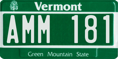 VT license plate AMM181