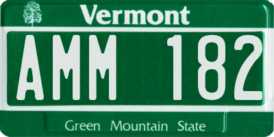VT license plate AMM182