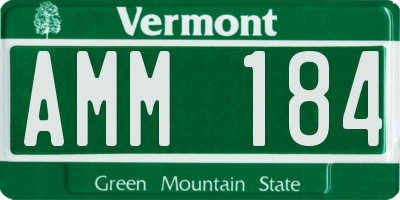 VT license plate AMM184