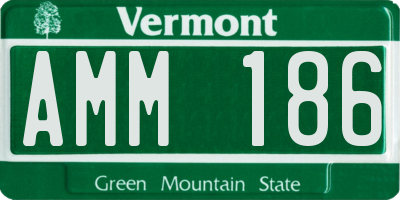 VT license plate AMM186