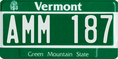 VT license plate AMM187