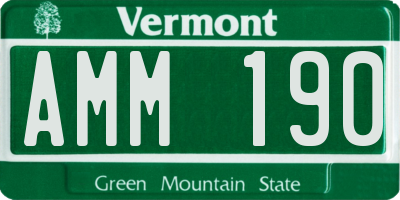 VT license plate AMM190