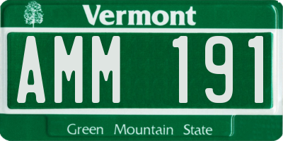 VT license plate AMM191