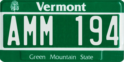 VT license plate AMM194