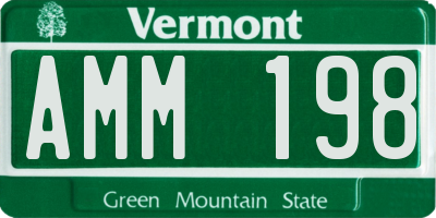 VT license plate AMM198