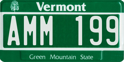 VT license plate AMM199
