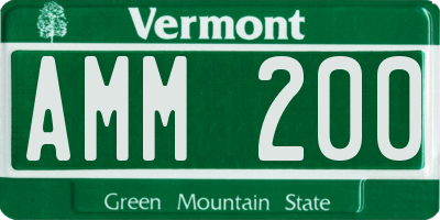 VT license plate AMM200