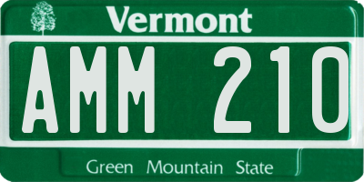 VT license plate AMM210