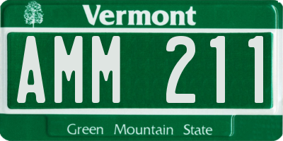 VT license plate AMM211