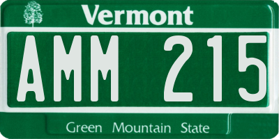 VT license plate AMM215
