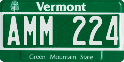 VT license plate AMM224