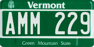VT license plate AMM229