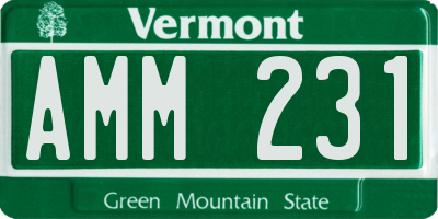 VT license plate AMM231