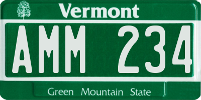 VT license plate AMM234