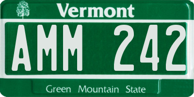 VT license plate AMM242