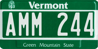 VT license plate AMM244