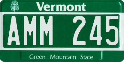 VT license plate AMM245