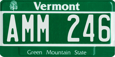 VT license plate AMM246