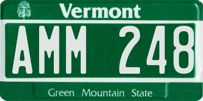 VT license plate AMM248