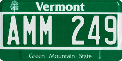 VT license plate AMM249