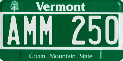 VT license plate AMM250