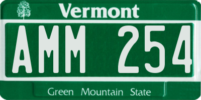 VT license plate AMM254