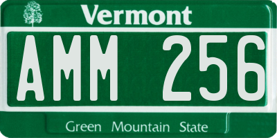 VT license plate AMM256