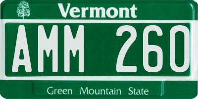 VT license plate AMM260