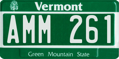 VT license plate AMM261