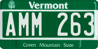 VT license plate AMM263