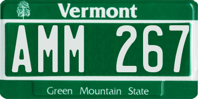 VT license plate AMM267