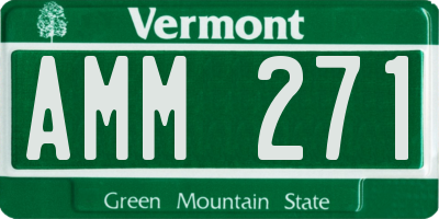 VT license plate AMM271