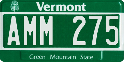 VT license plate AMM275