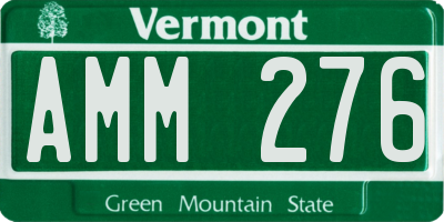 VT license plate AMM276