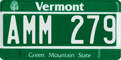 VT license plate AMM279