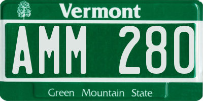 VT license plate AMM280