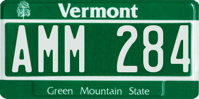 VT license plate AMM284