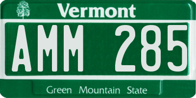 VT license plate AMM285