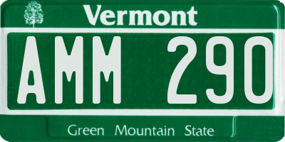 VT license plate AMM290