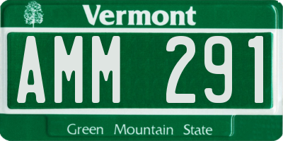 VT license plate AMM291