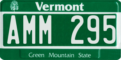 VT license plate AMM295