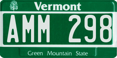 VT license plate AMM298