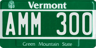 VT license plate AMM300