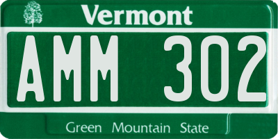 VT license plate AMM302