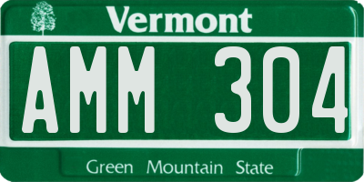 VT license plate AMM304