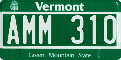 VT license plate AMM310
