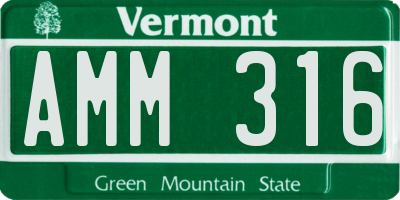 VT license plate AMM316