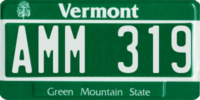 VT license plate AMM319