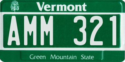 VT license plate AMM321