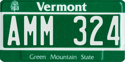VT license plate AMM324